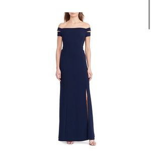 Lauren Ralph Lauren Stretch Crepe Gown (Petite)
